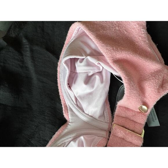 3 for $9 Victoria Secret Swim 2 piece Terry Pink High Waist Under Wire 34DD M - Picture 10 of 11